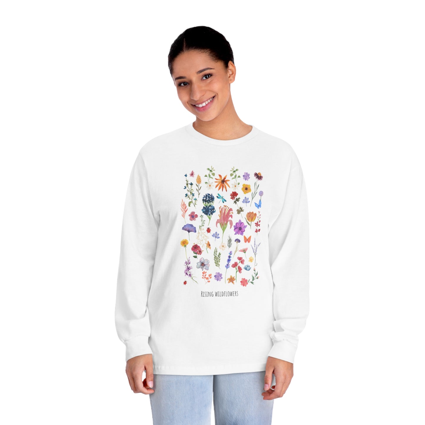 Colorful Wildflowers Long Sleeve T-Shirt