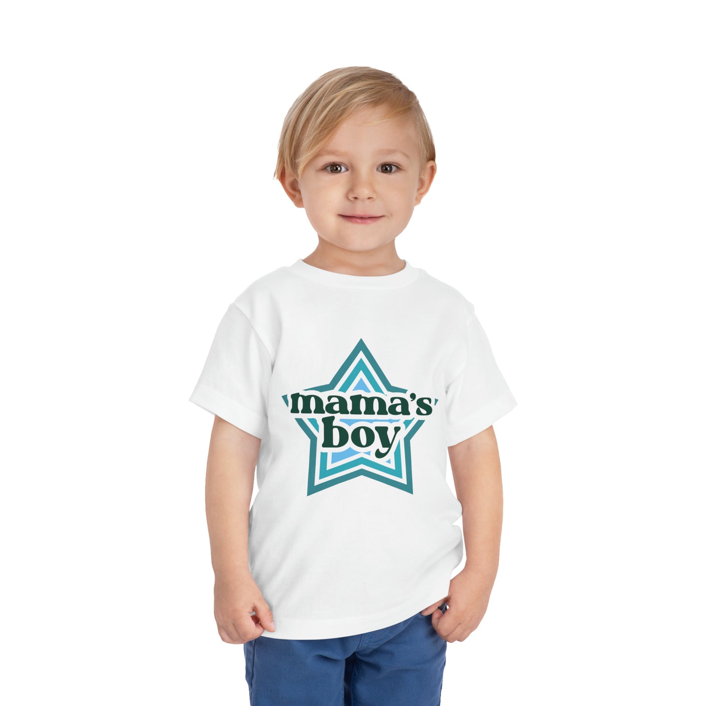 Mama's Boy Blue Star Toddler T-Shirt