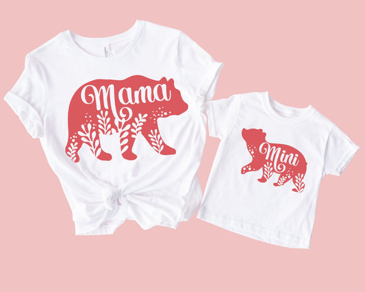 Mama and Mini Bear T-Shirts (Set of 2)