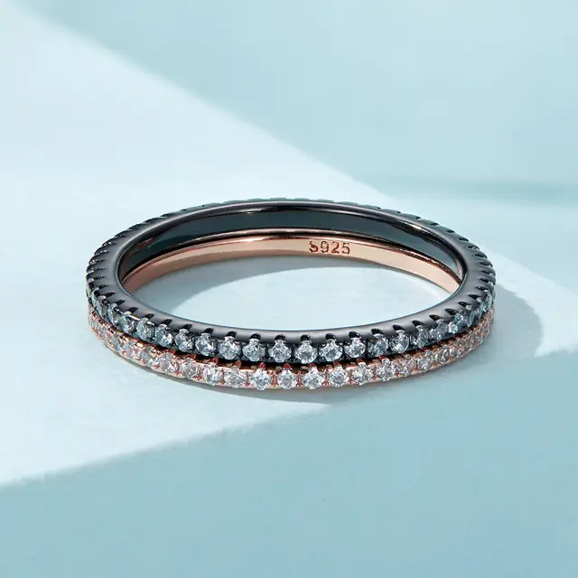 Dazzling Stackable Rings - 925 Sterling Silver