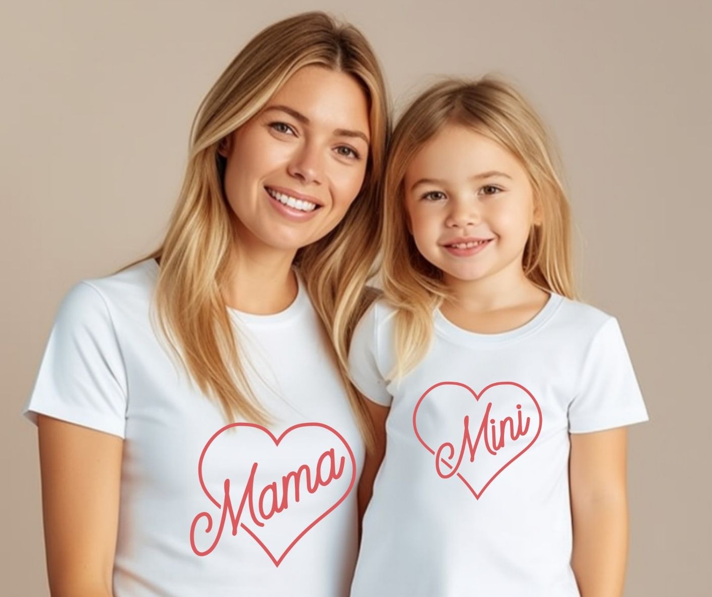 Mama And Mini Heart T-Shirts (Set of 2)