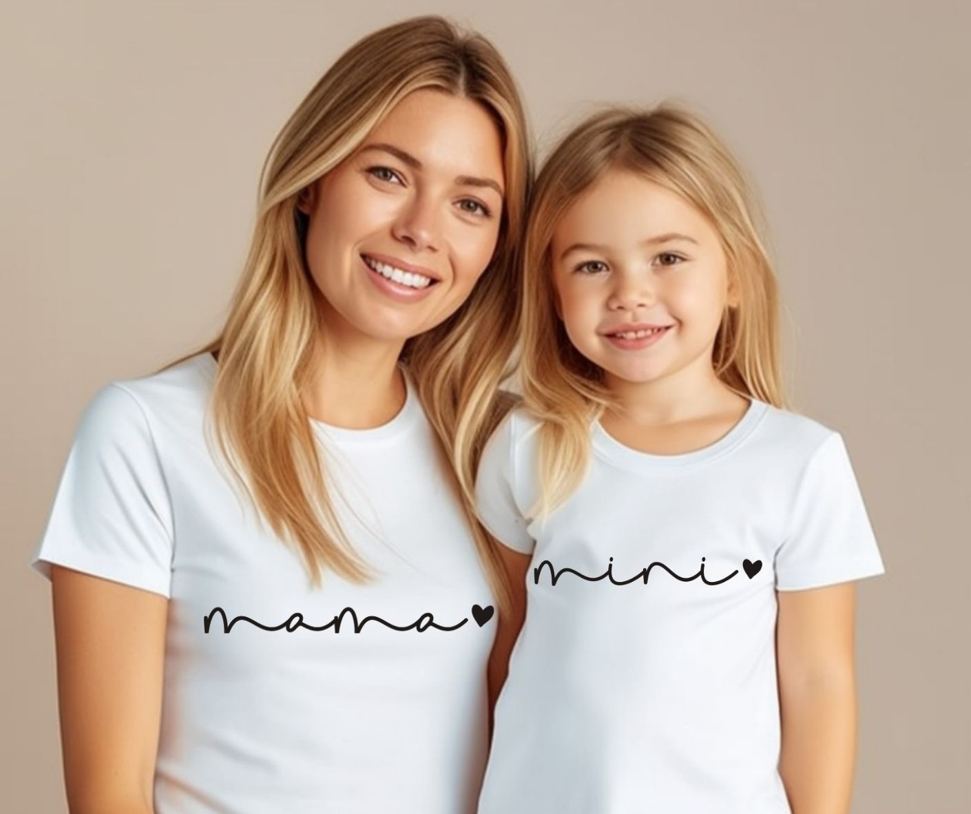 Mama And Mini Black And White T-Shirts (Set of 2)