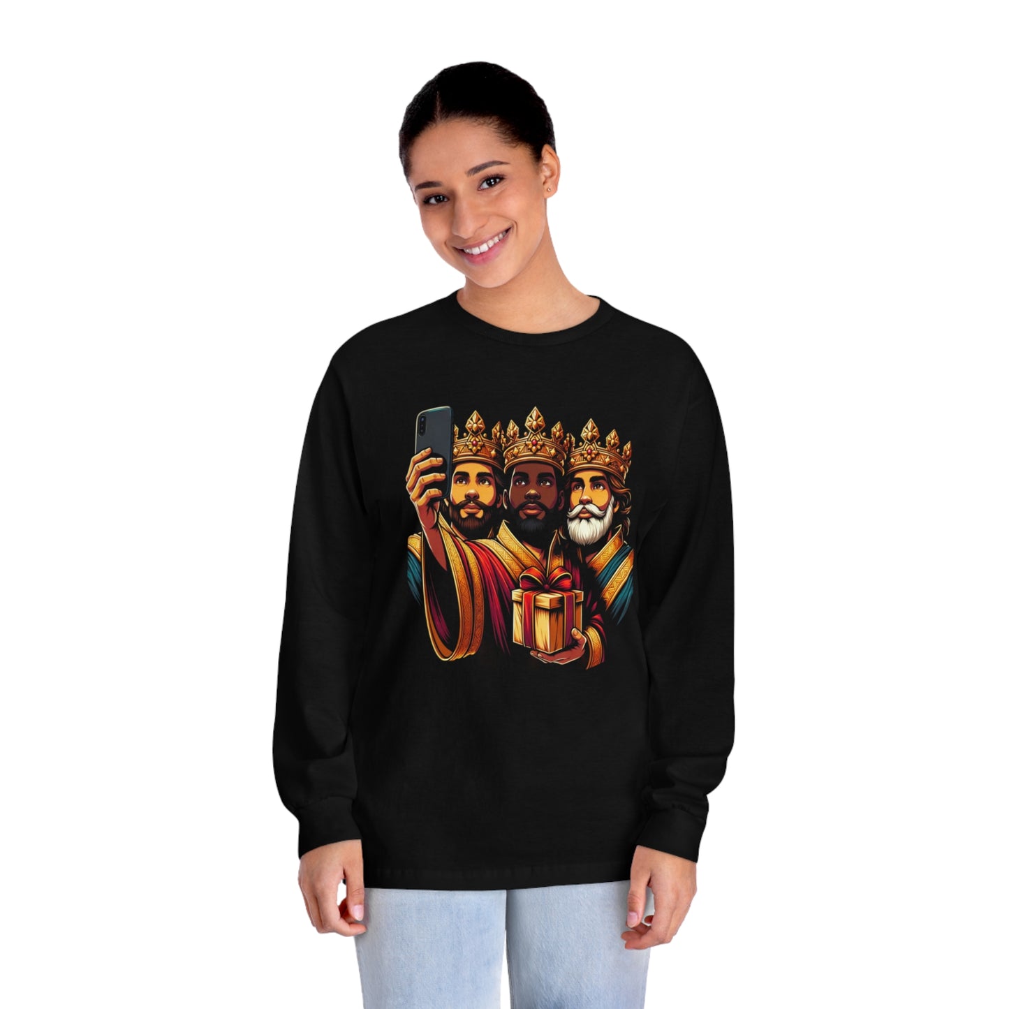 Three Wise Kings Taking A Selfie Long Sleeve T-Shirt