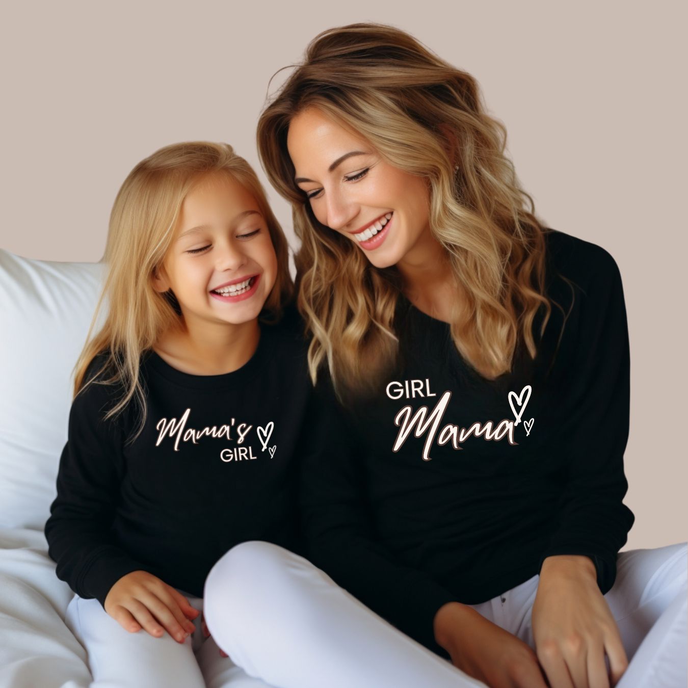 Girl Mama And Mama's Girl Long Sleeve T-Shirts (Set of 2)