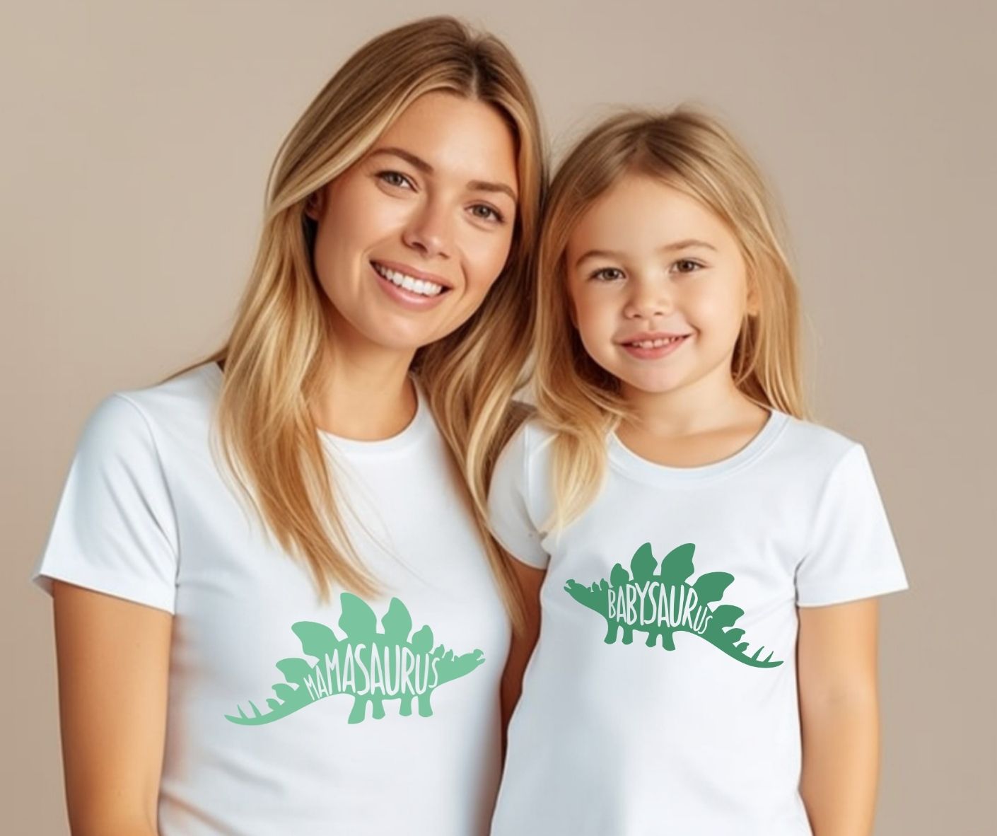 Mamasaurus And Babysaurus T-Shirts (Set of 2)