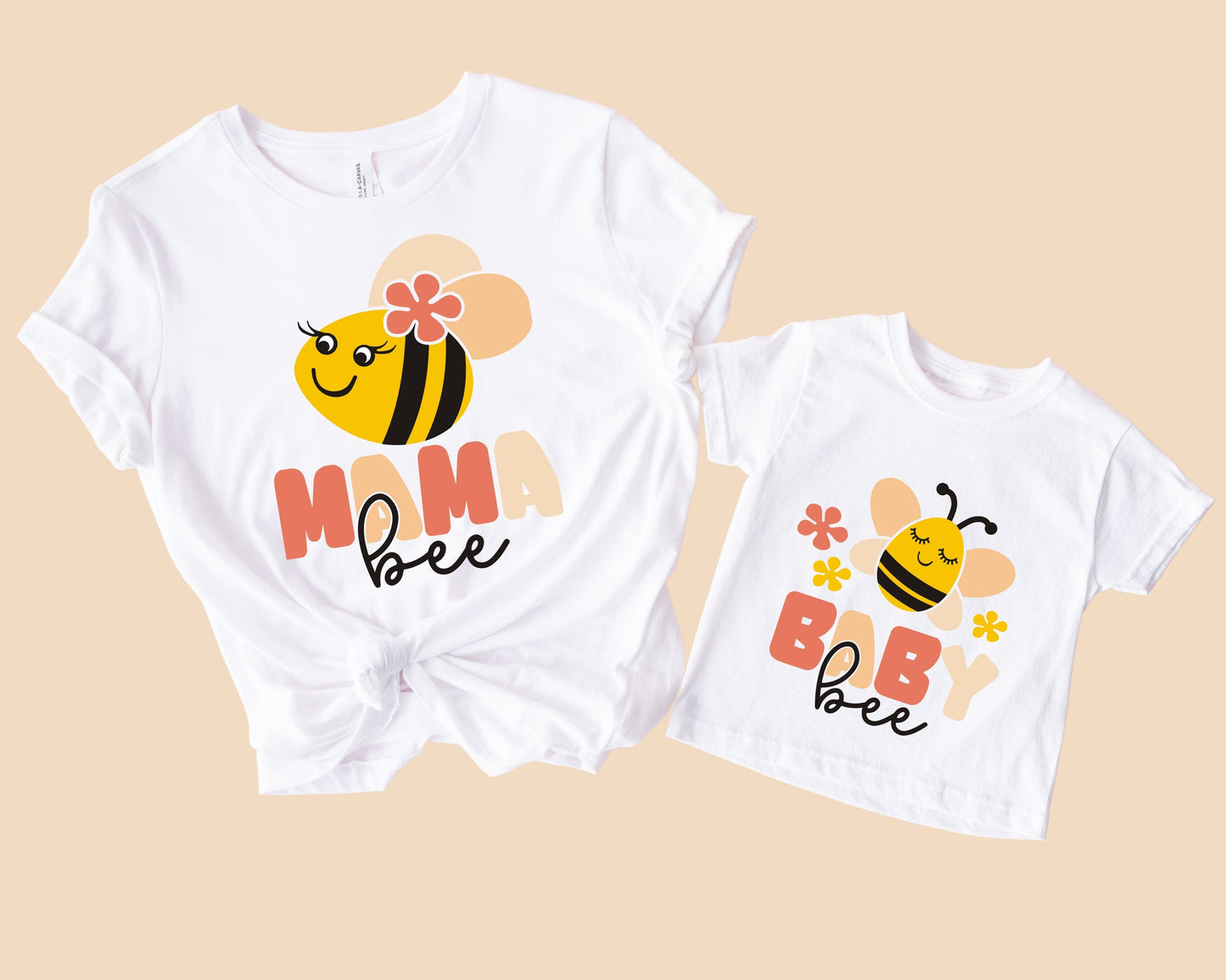 Mama Bee And Baby Bee T-Shirts (Set of 2)