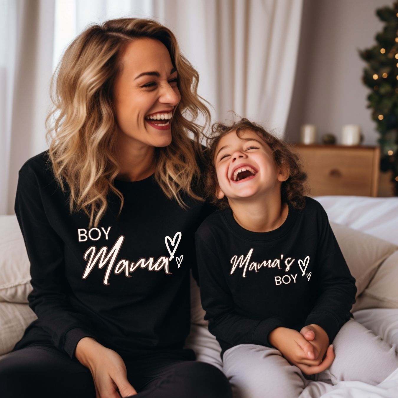 Boy Mama and Mama's Boy Long Sleeve T-Shirts (Set of 2)