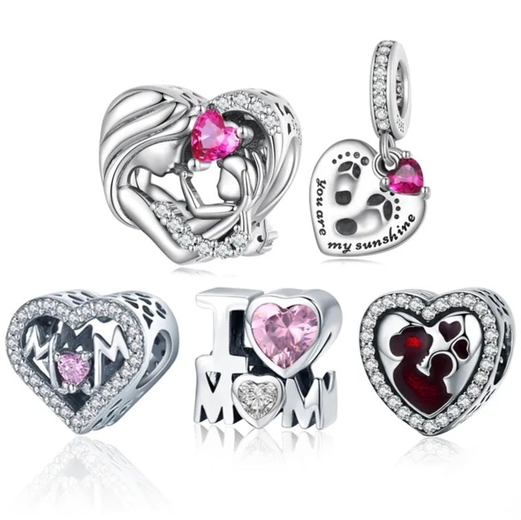 Mother-Child Love Charm - 925 Sterling Silver