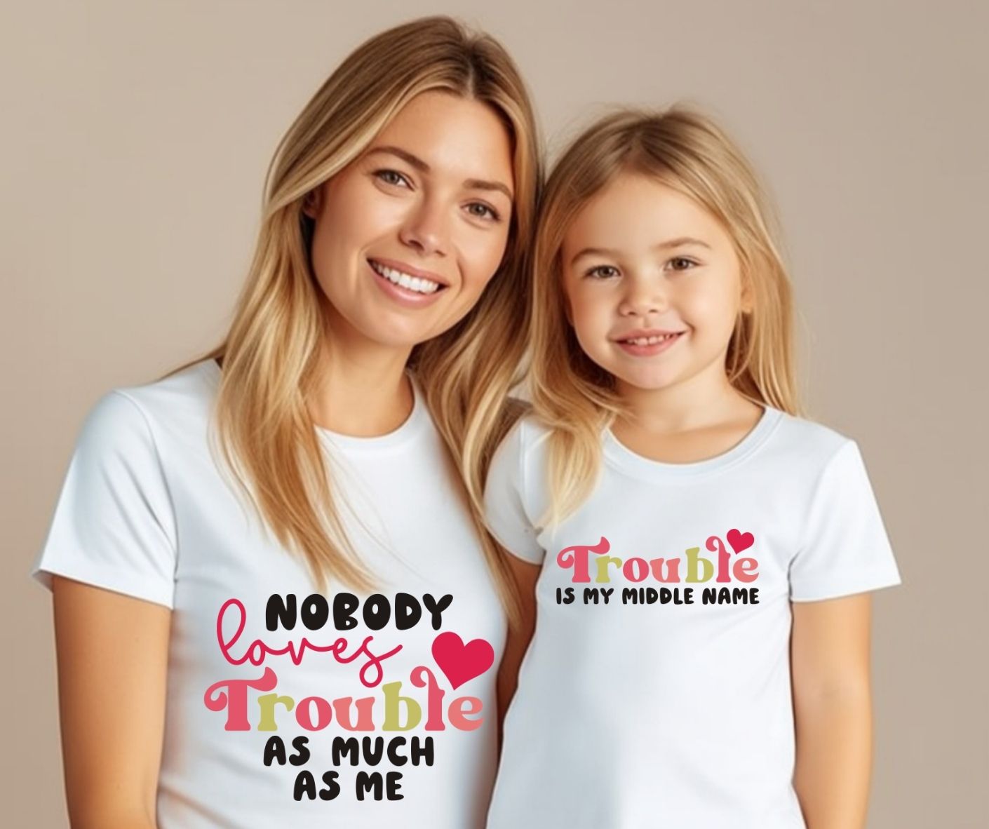 Nobody Loves Trouble As Much As Me T-Shirts (Set of 2)