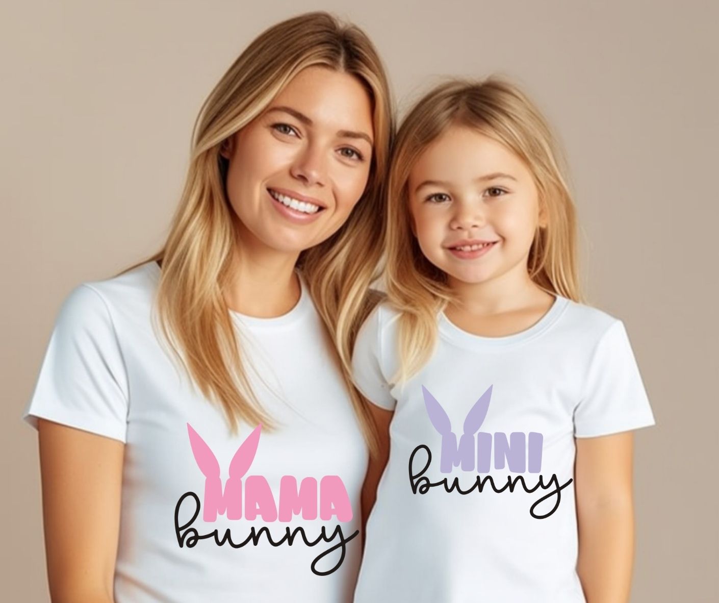 Mama Bunny And Mini Bunny T-Shirts (Set of 2)