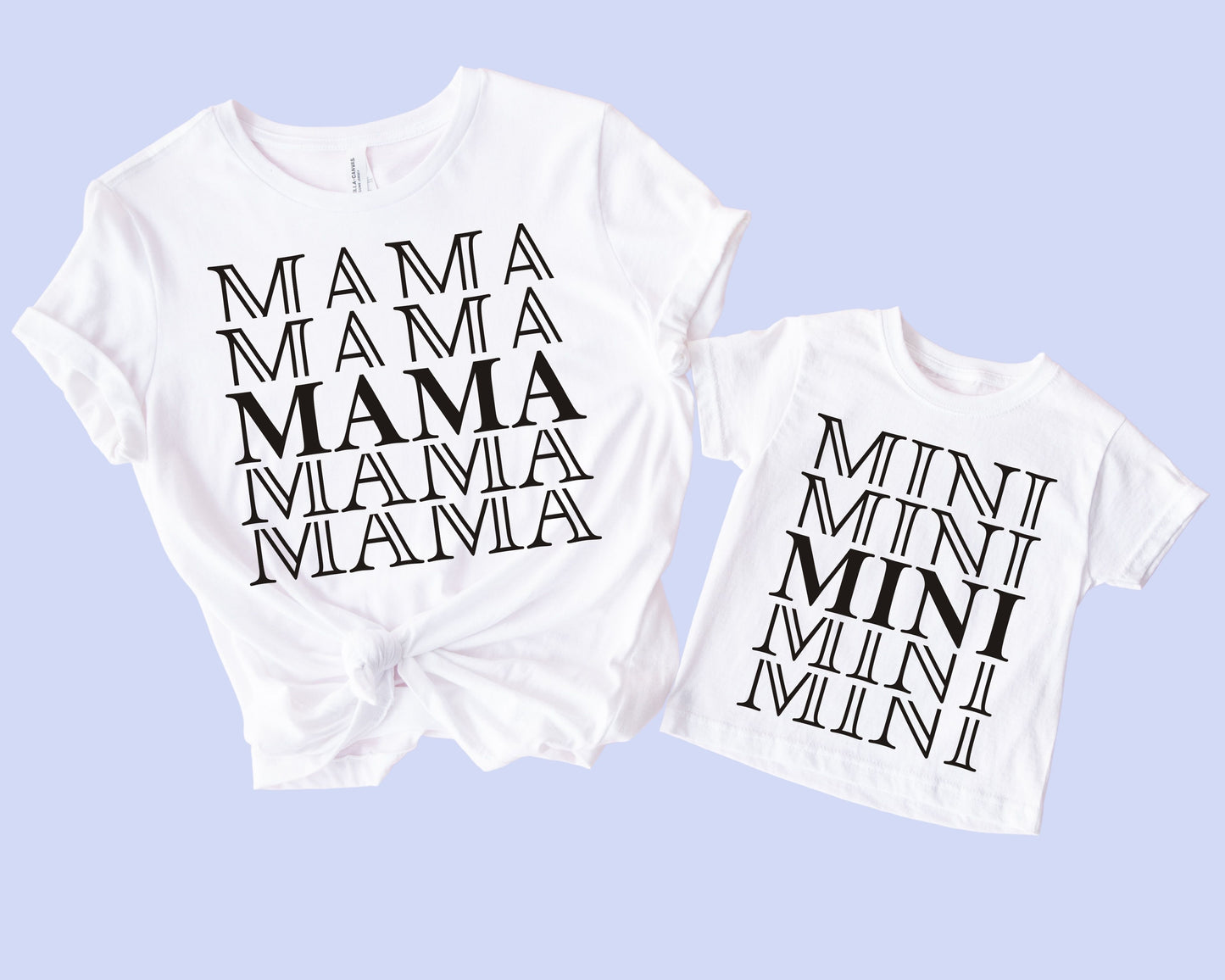 MAMA MAMA MAMA And MINI MINI MINI T-Shirts (Set of 2)