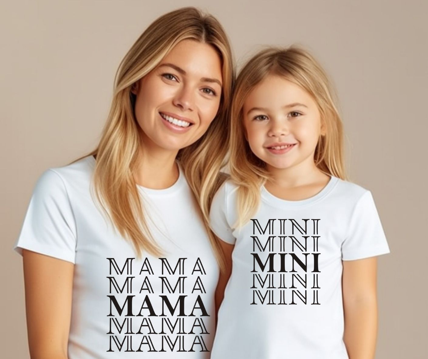 MAMA MAMA MAMA And MINI MINI MINI T-Shirts (Set of 2)