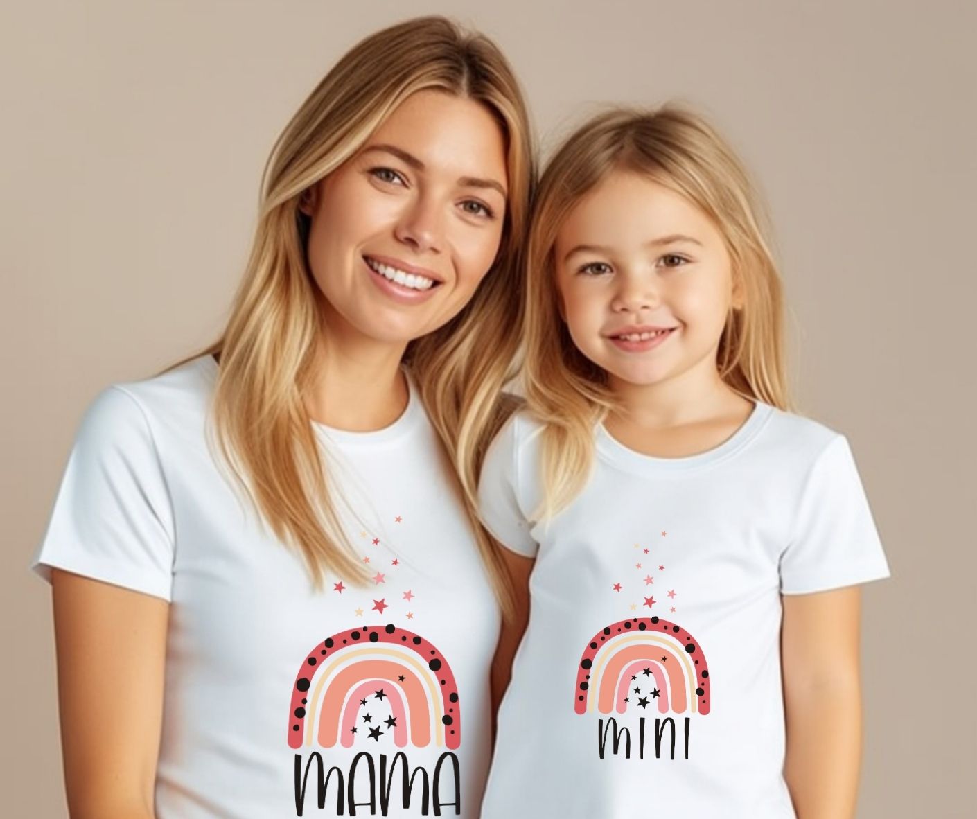 Mama And Mini Rainbow T-Shirts (Set of 2)