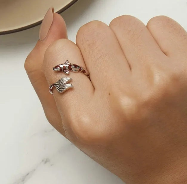 Lucky Koi Ring: 925 Sterling Silver