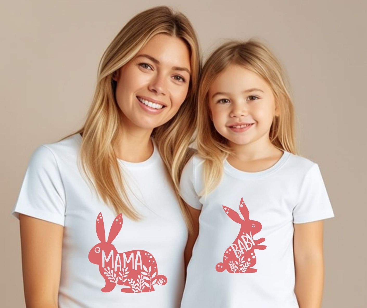 Mama And Mini Bunny T-Shirts (Set of 2)