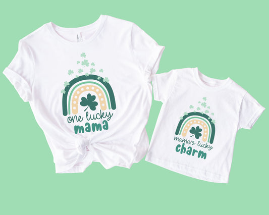 One Lucky Mama And Mama's Lucky Charm T-Shirts