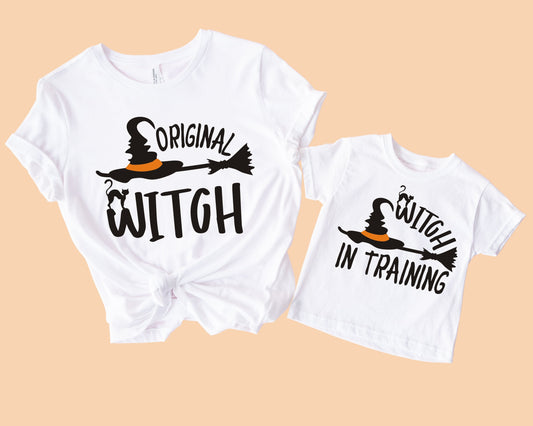 Original Witch And Witch In Training T-Shirts (Set of 2)