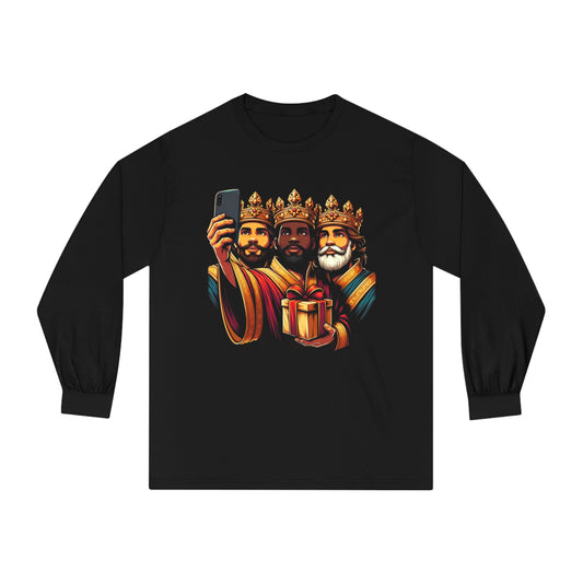 Three Wise Kings Taking A Selfie Long Sleeve T-Shirt