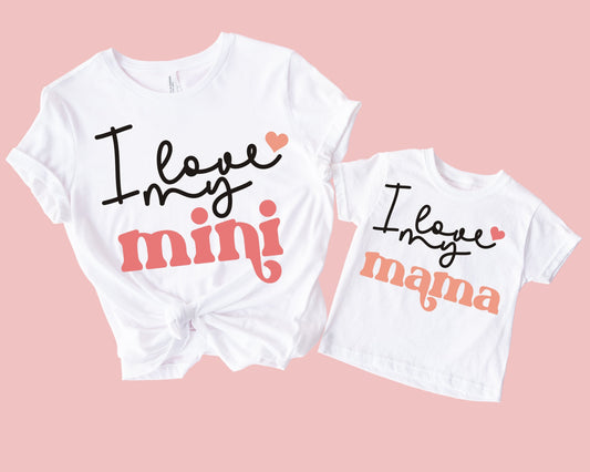 I Love My Mama and Mini T-Shirts (Set of 2)