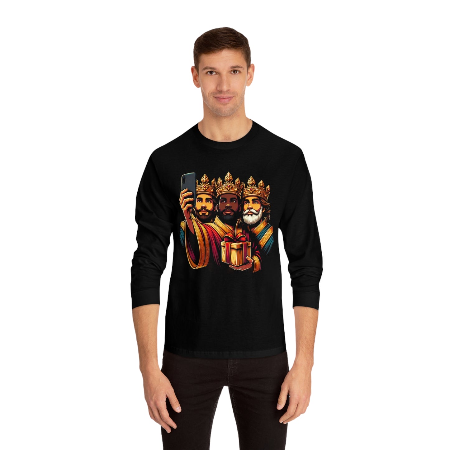 Three Wise Kings Taking A Selfie Long Sleeve T-Shirt