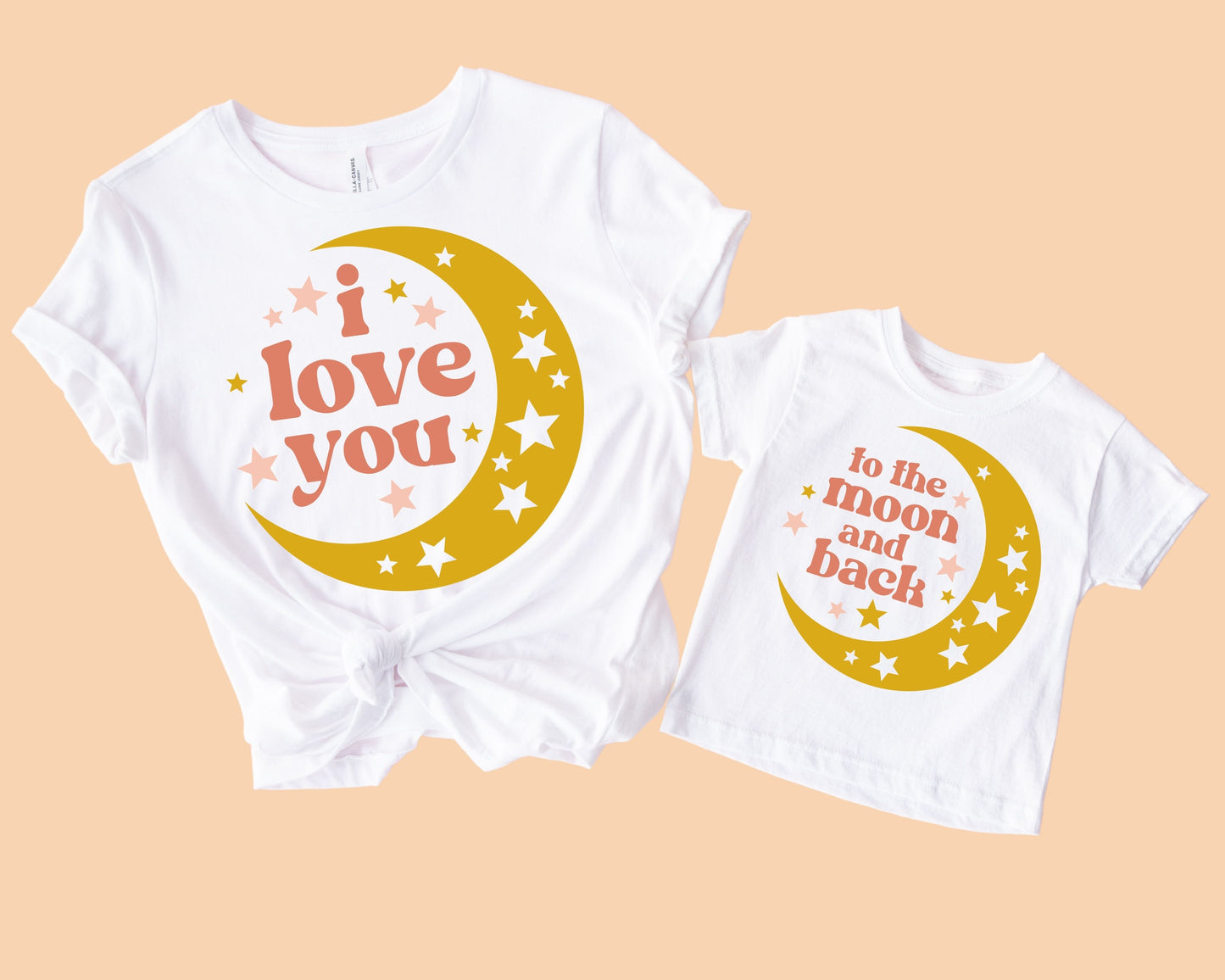 I Love You To The Moon And Back T-Shirts (Set of 2)