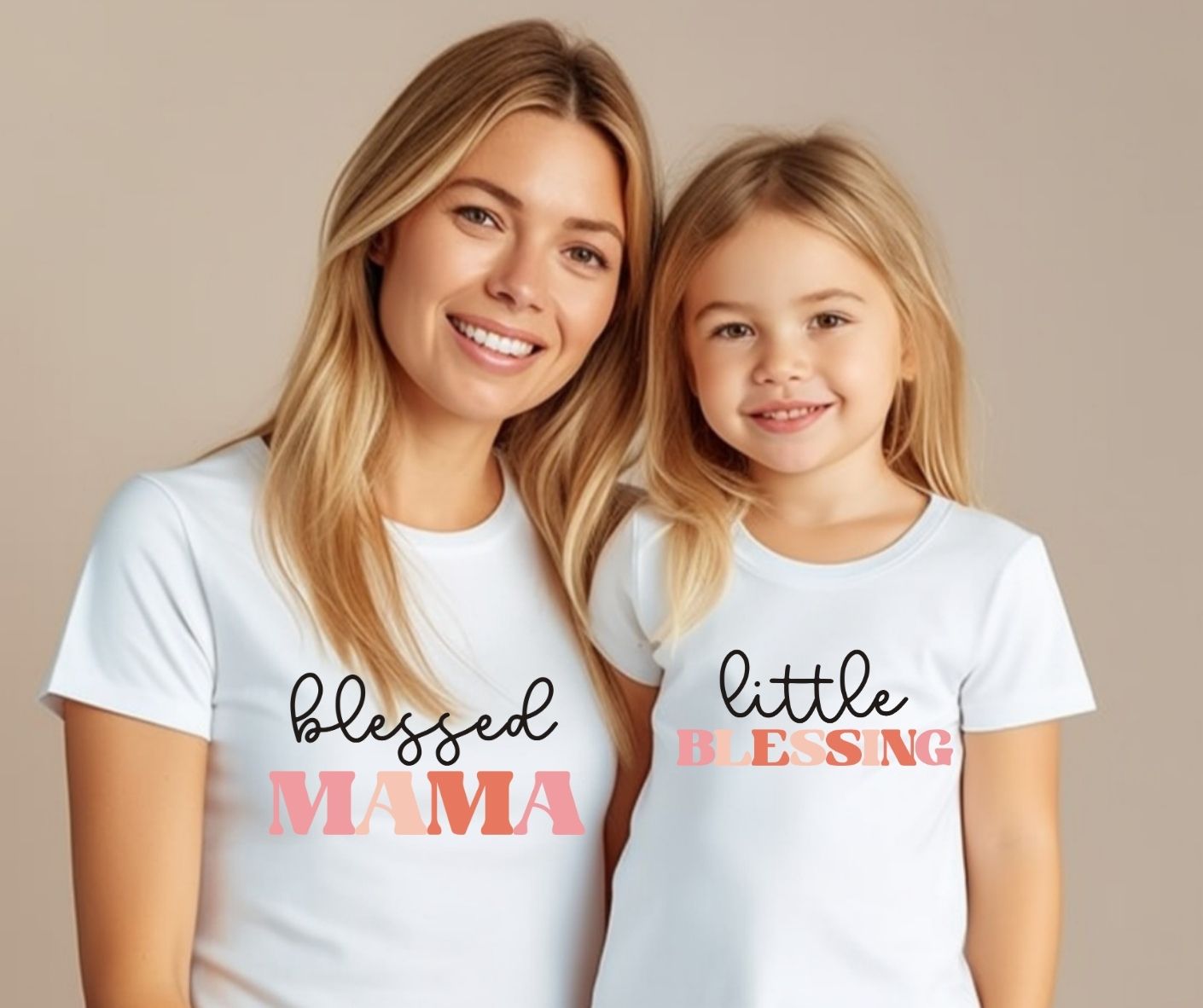 Bessed Mama and Little Blessing T-Shirts (Set of 2)