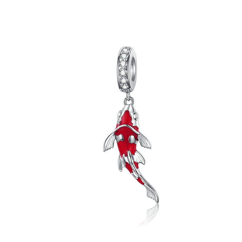 Lucky Koi Fish Pendant - 925 Sterling Silver