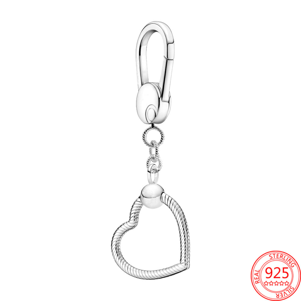 Keychain for Charms and  Bag Charm Holder - 925 Sterling Silver