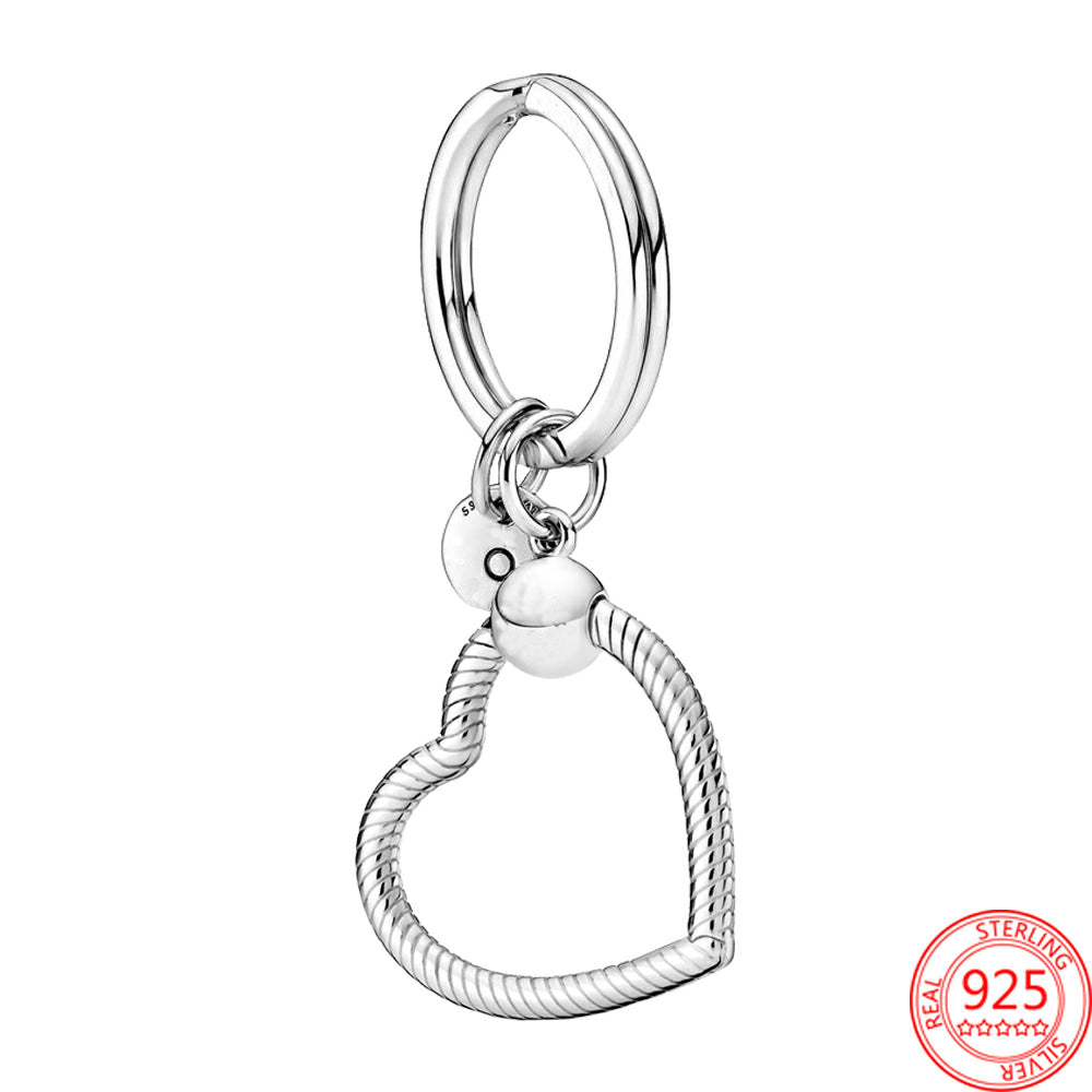 Keychain for Charms and  Bag Charm Holder - 925 Sterling Silver