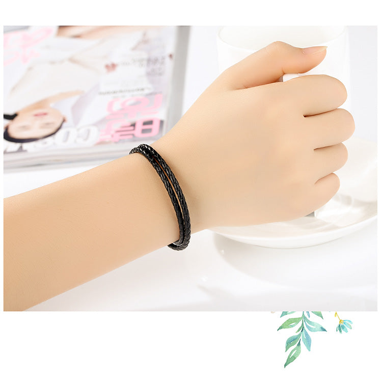 Leather Bracelet with 925 Sterling Silver Clasp