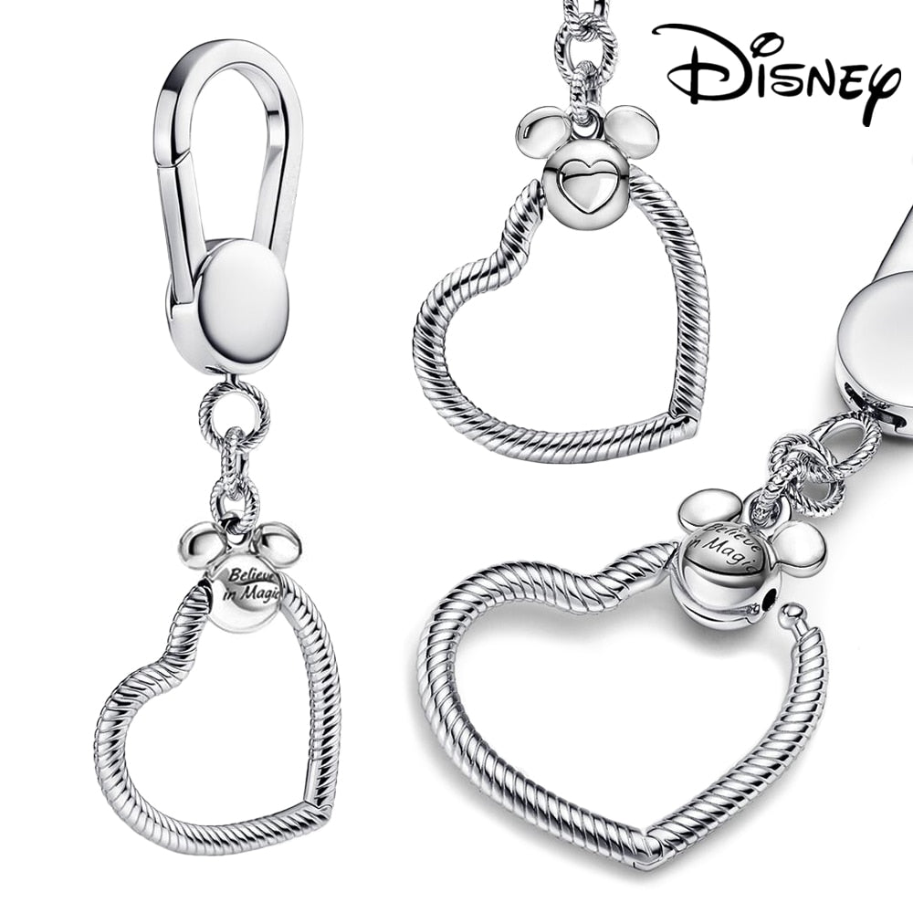 Keychain for Charms and  Bag Charm Holder - 925 Sterling Silver