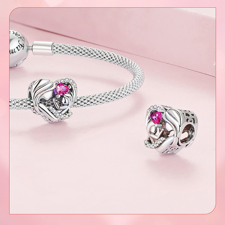 Mother-Child Love Charm - 925 Sterling Silver