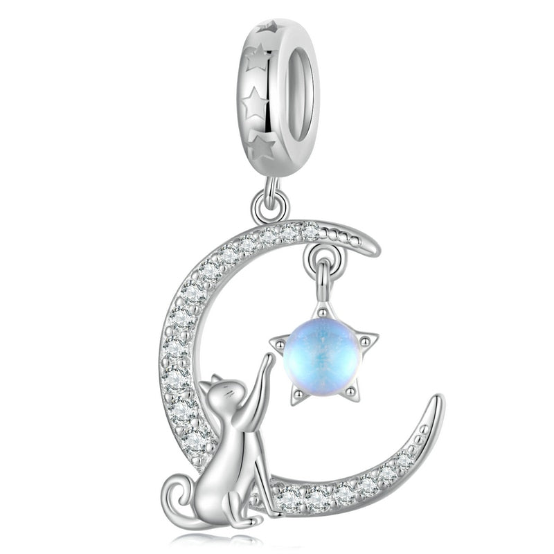 Moonstrone Charms for DIY Jewelry - 925 Sterling Silver