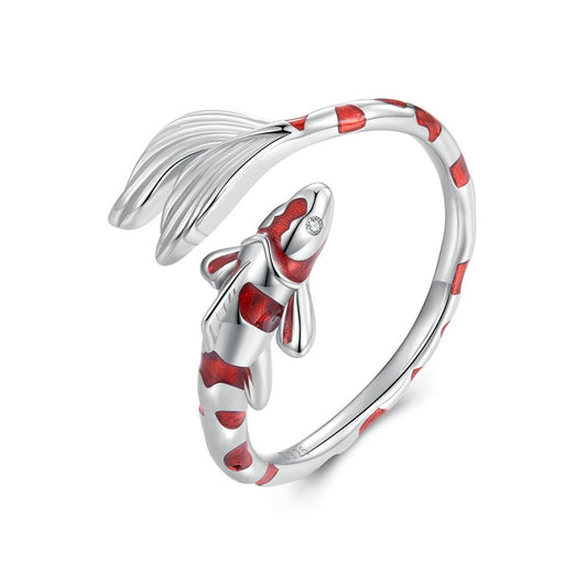 Lucky Koi Ring: 925 Sterling Silver