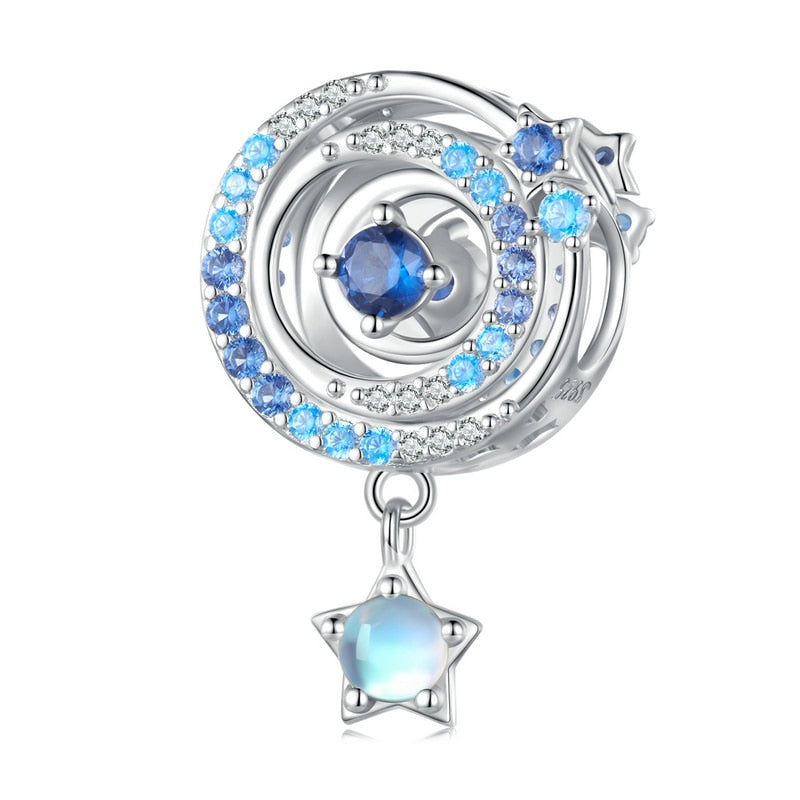 Moonstrone Charms for DIY Jewelry - 925 Sterling Silver