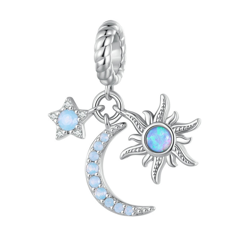 Moonstrone Charms for DIY Jewelry - 925 Sterling Silver